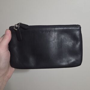 Vintage Coach Black Late 90's Skinny Cosmetic Case